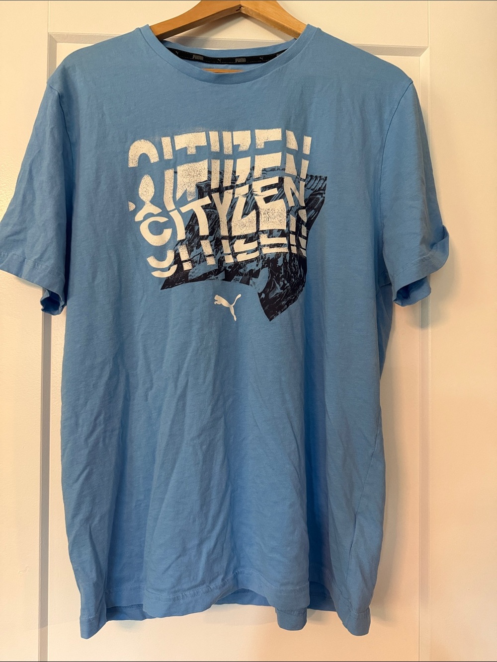 Manchester City Cityzen Puma Light Blue Short Sleeve Graphic Tee - XL